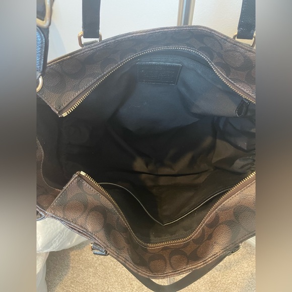Coach Signature Brown and Black Diaper Bag - Picture 6 of 11